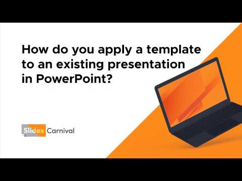 How do you apply a template to an existing presentation in PowerPoint?