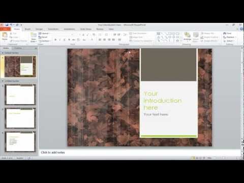 How to change the slide backgrounds in PowerPoint