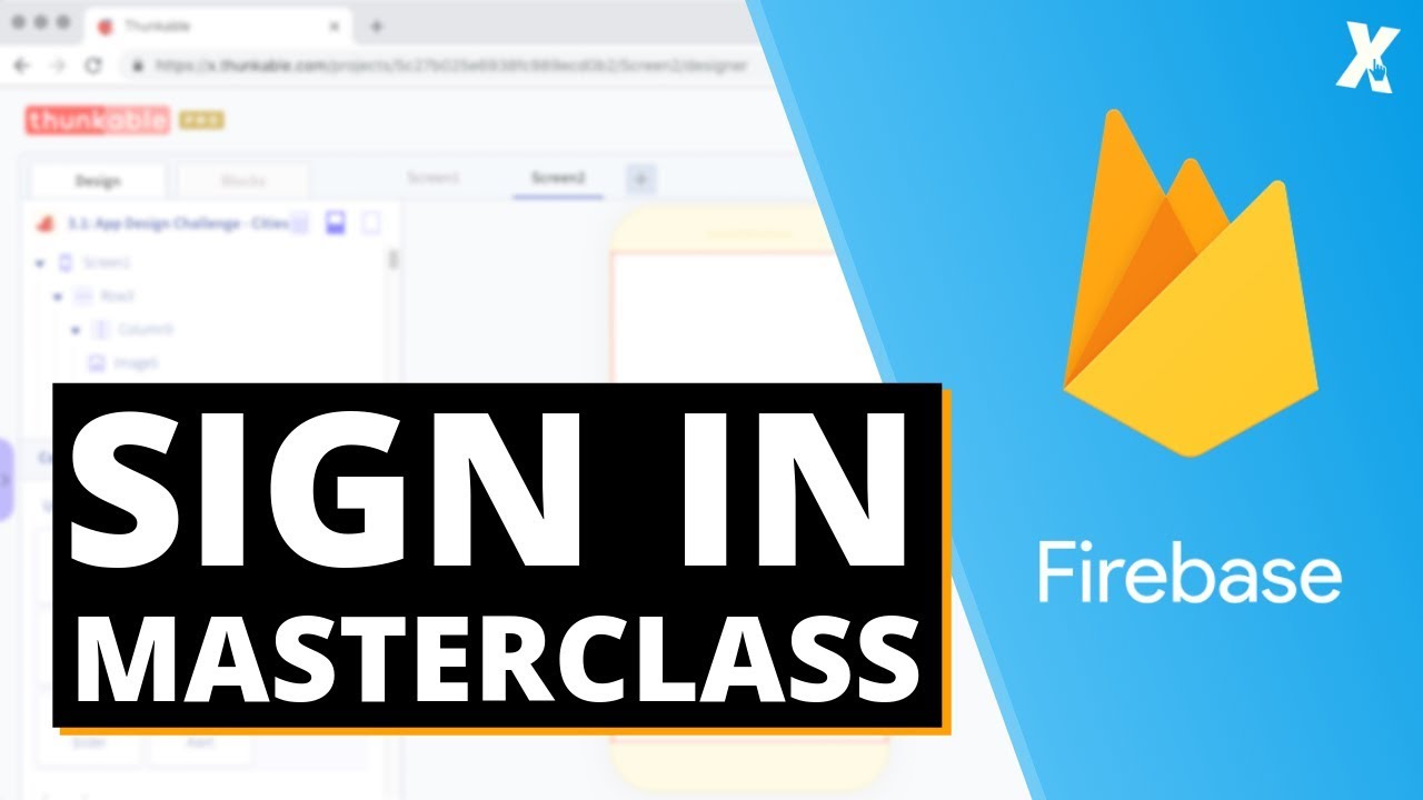 Thunkable X Sign Up Login Screen MasterClass