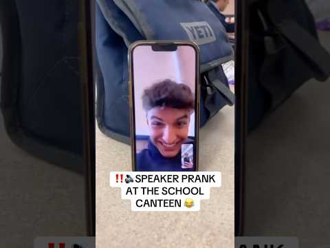 Speaker prank 🔊😂 #voiceeffects #reaction #prank #speaker #school #schoolcanteen #trump #trending