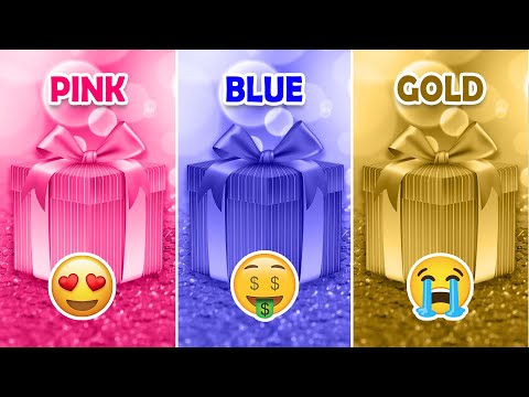 Choose Your Gift...! Pink, Blue or Gold 💗💙⭐️ How Lucky Are You? 😱 Quiz Rainbow